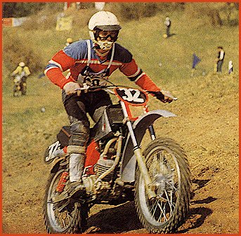 Victor Popenko on the 1978 works 125 CZ, Victor knows how to center punch!!!